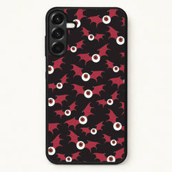 Red Bat Pattern Phone Case for Galaxy A37