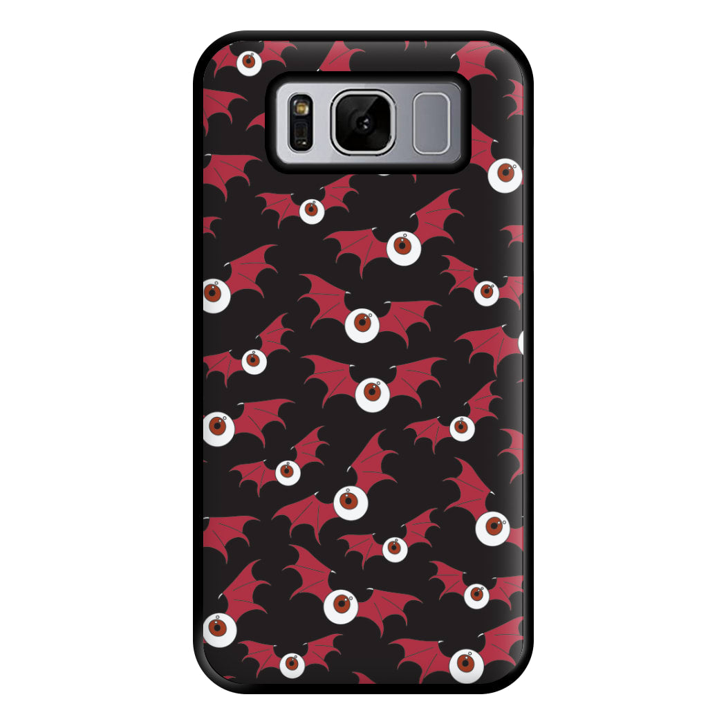 Red Bat Pattern Phone Case for Galaxy S8 Plus