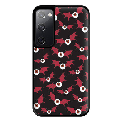 Red Bat Pattern Phone Case for Galaxy S20