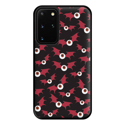 Red Bat Pattern Phone Case for Galaxy S20 Plus