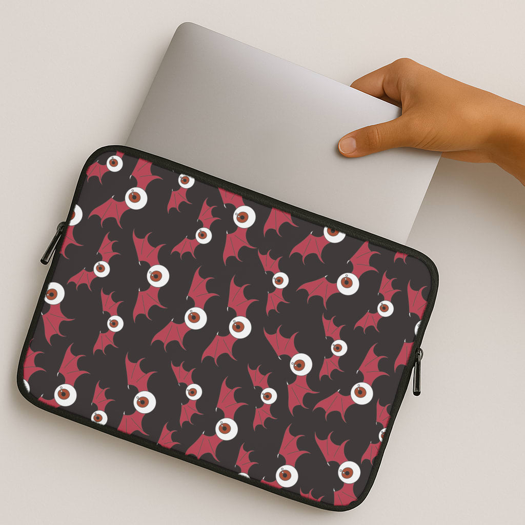 Red Bat Pattern MacBook Case
