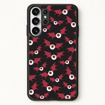 Red Bat Pattern Phone Case for Galaxy S26 Ultra
