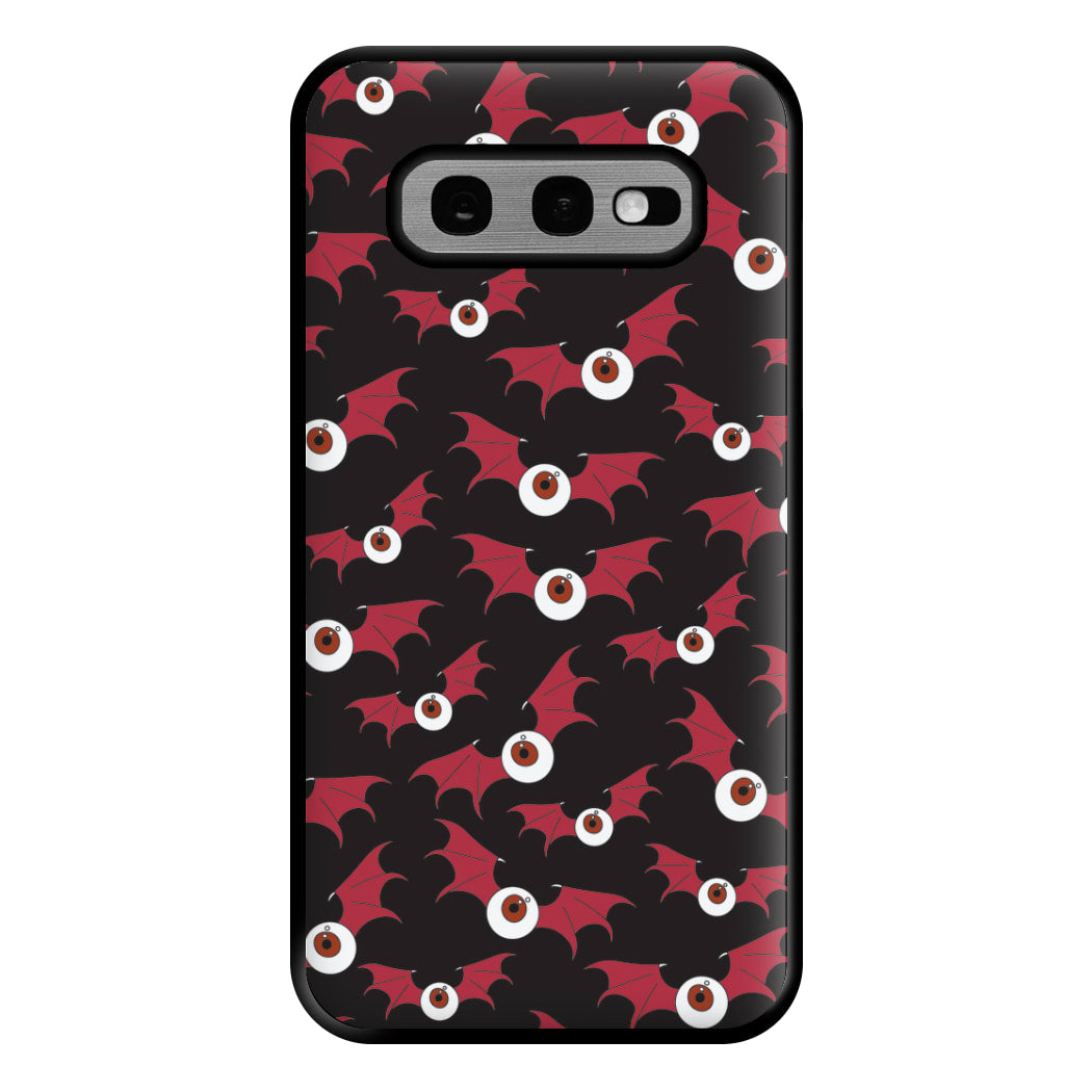 Red Bat Pattern Phone Case for Galaxy S10e