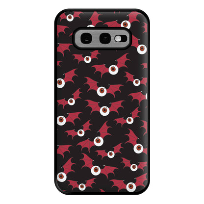 Red Bat Pattern Phone Case for Galaxy S10e