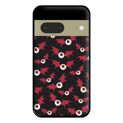 Red Bat Pattern Phone Case for Google Pixel 7a