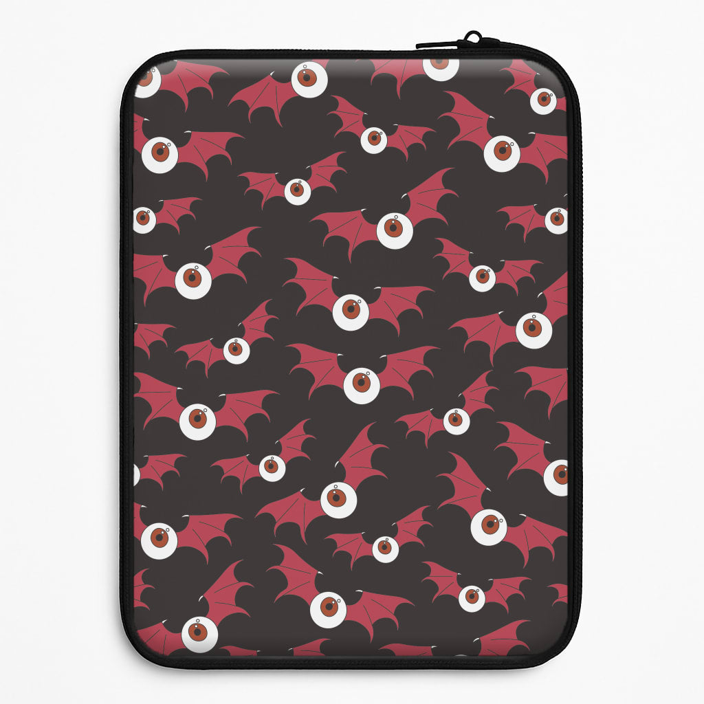 Red Bat Pattern Laptop Sleeve