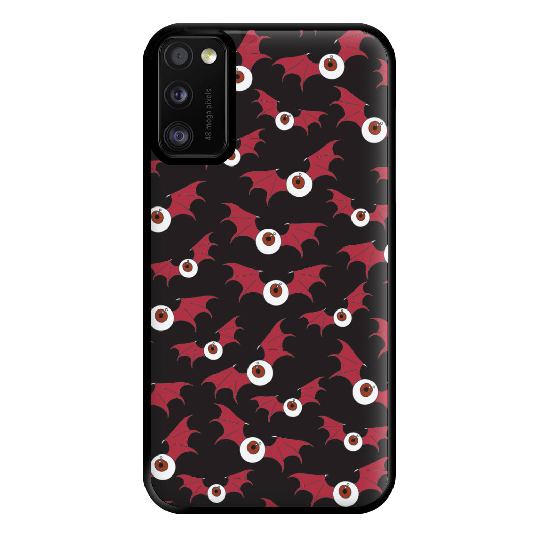 Red Bat Pattern Phone Case for Galaxy A41