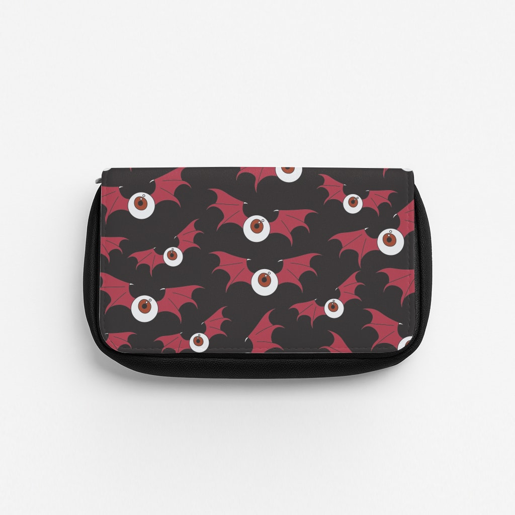 Red Bat Pattern Pencil Case