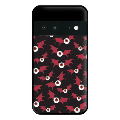 Red Bat Pattern Phone Case for Google Pixel 6a