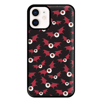 Red Bat Pattern Phone Case for iPhone 13 Mini