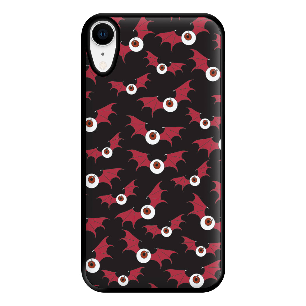 Red Bat Pattern Phone Case for iPhone XR