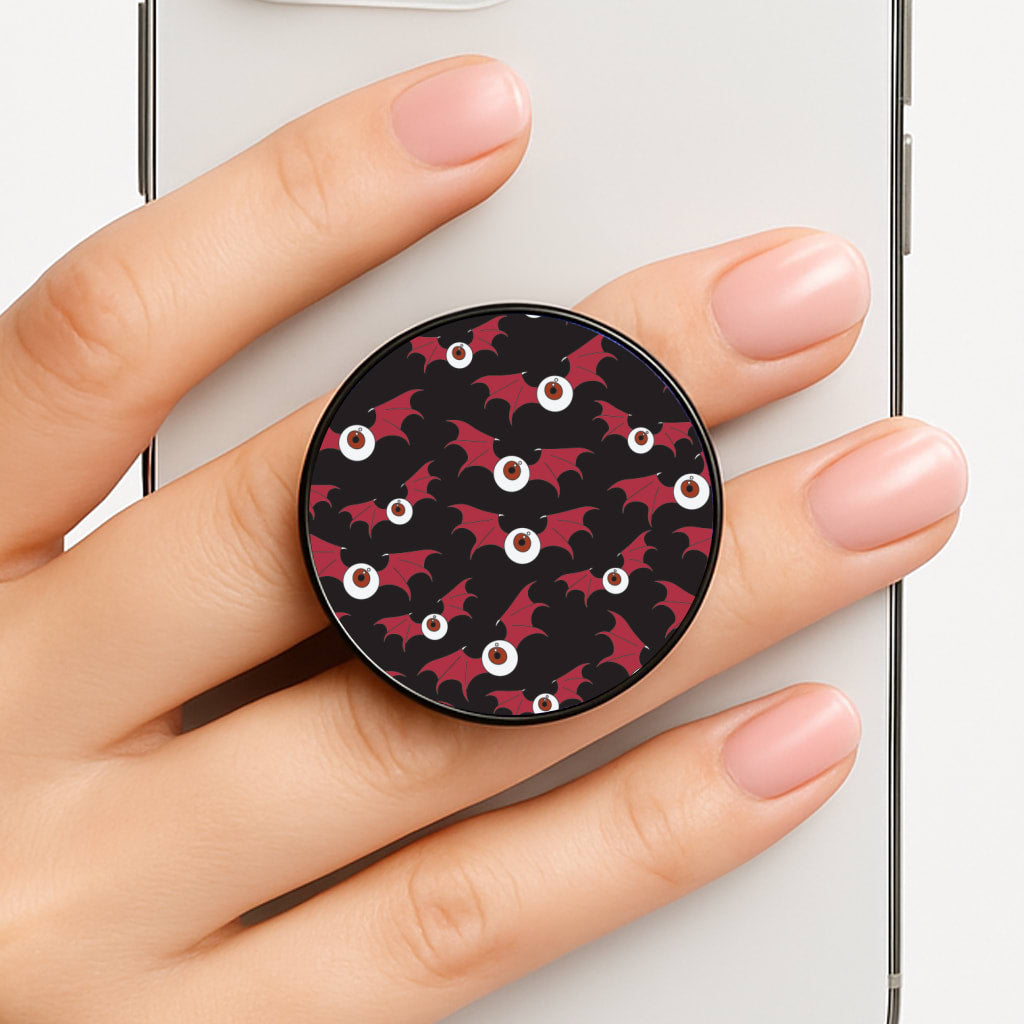 Red Bat Pattern Phone Grip