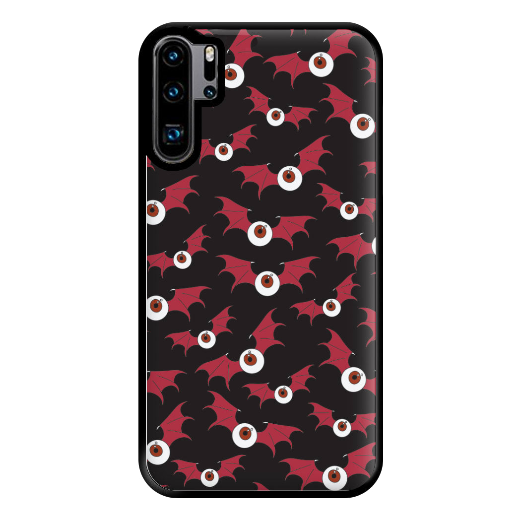 Red Bat Pattern Phone Case for Huawei P30 Pro