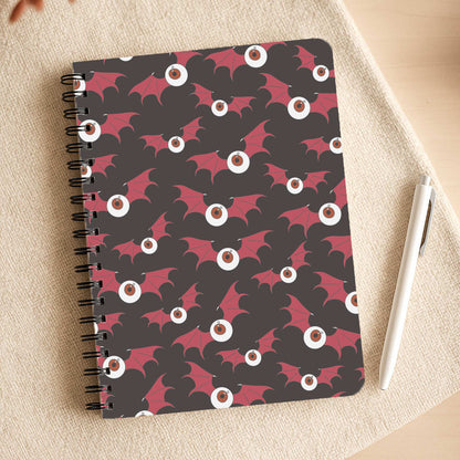 Red Bat Pattern Notepad