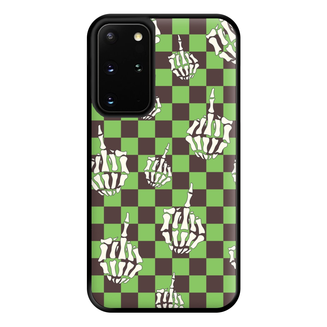 Green Middle Finger Phone Case for Galaxy S20 Plus