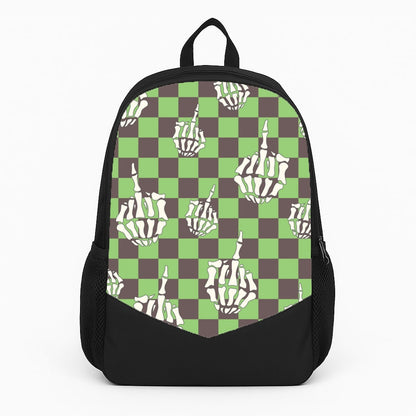 Green Middle Finger Large Backpack