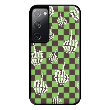 Green Middle Finger Phone Case for Galaxy S20