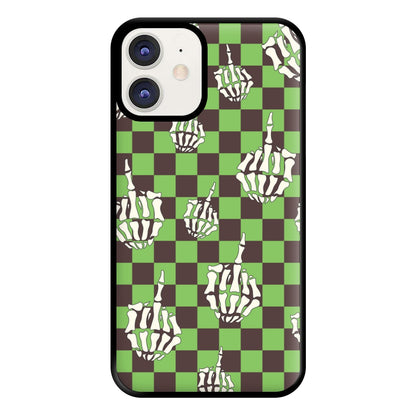 Green Middle Finger Phone Case for iPhone 12 / 12 Pro