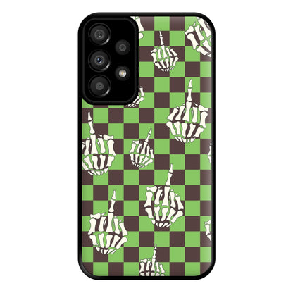 Green Middle Finger Phone Case for Galaxy A33