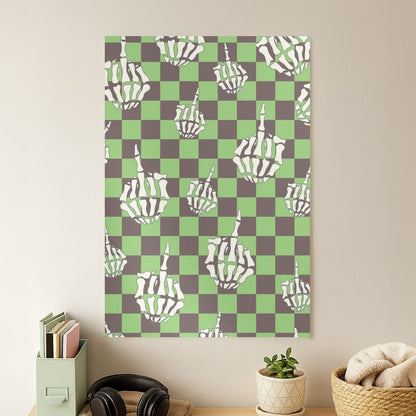Green Middle Finger Poster