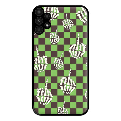 Green Middle Finger Phone Case for Galaxy A13