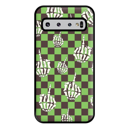 Green Middle Finger Phone Case for Galaxy S10 Plus