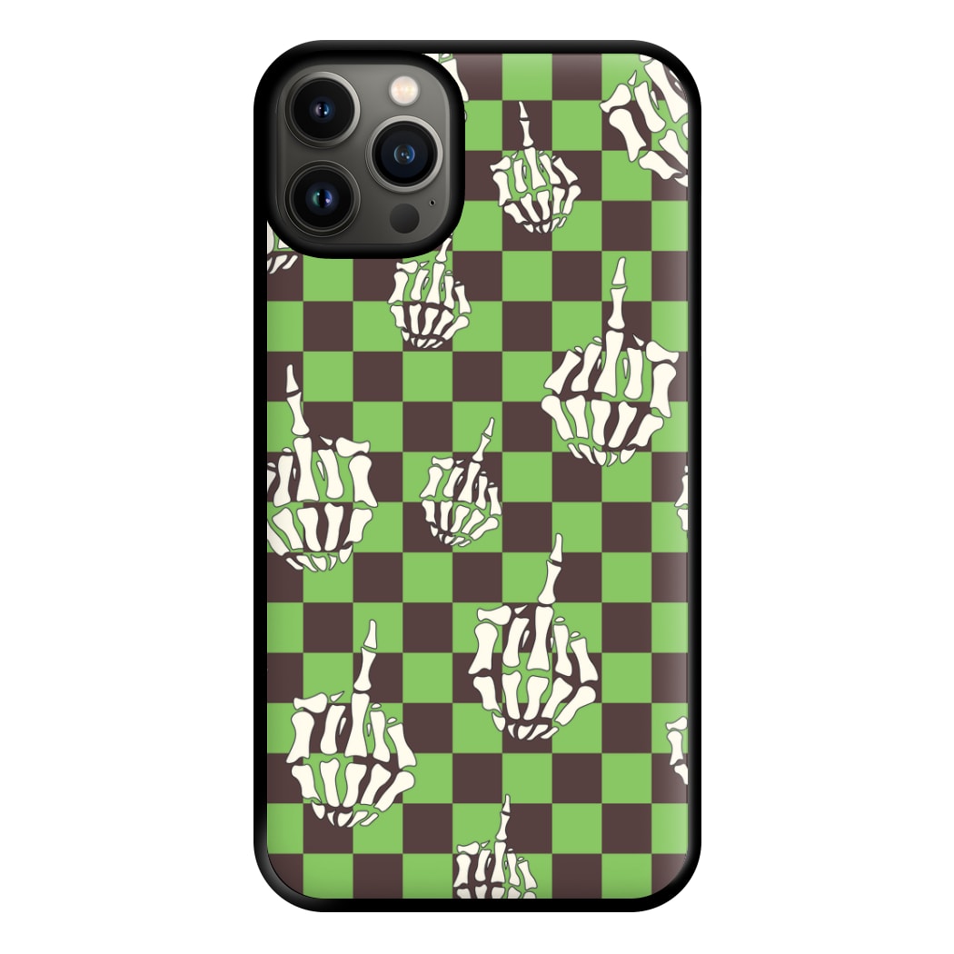 Green Middle Finger Phone Case for iPhone 13