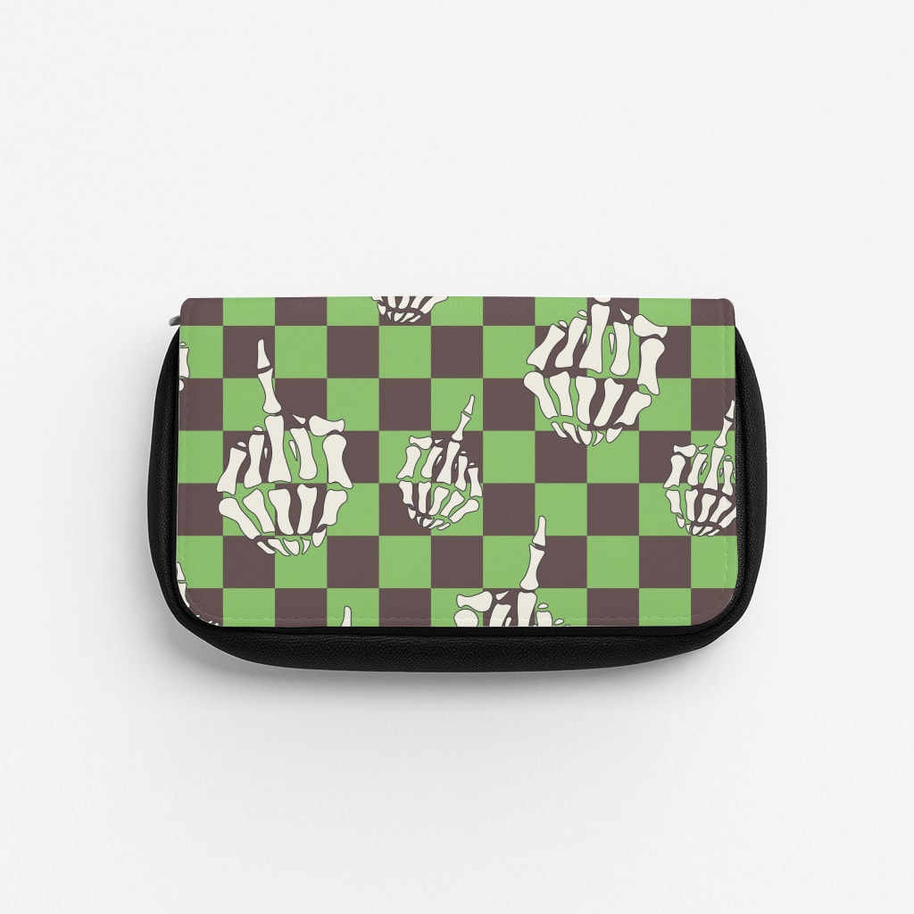 Green Middle Finger Pencil Case