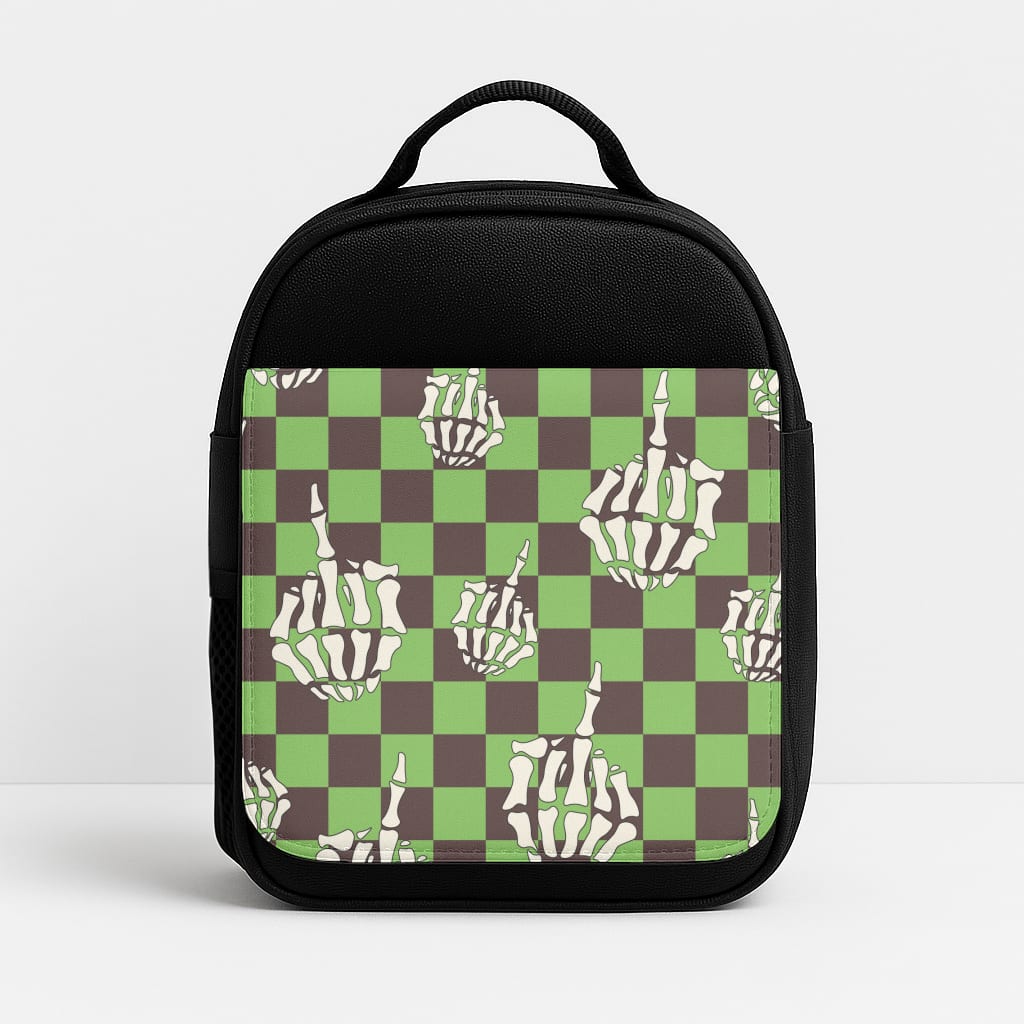 Green Middle Finger Insulated Lunchbox