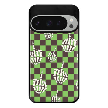 Green Middle Finger Phone Case for Google Pixel 9 Pro XL