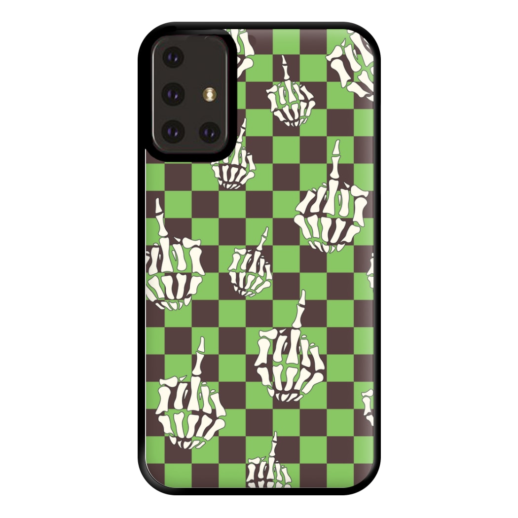 Green Middle Finger Phone Case for Galaxy A71