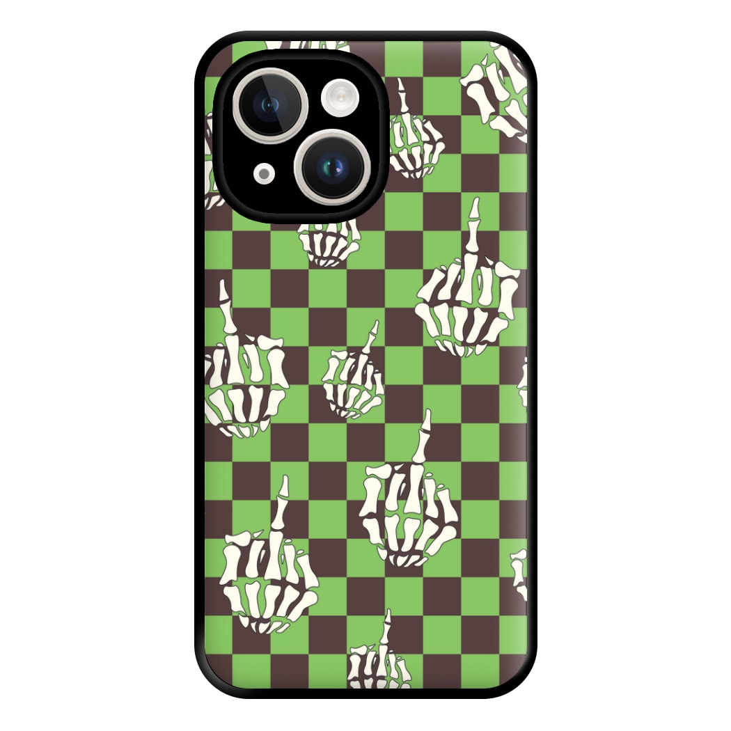 Green Middle Finger Phone Case for iPhone 14 Plus