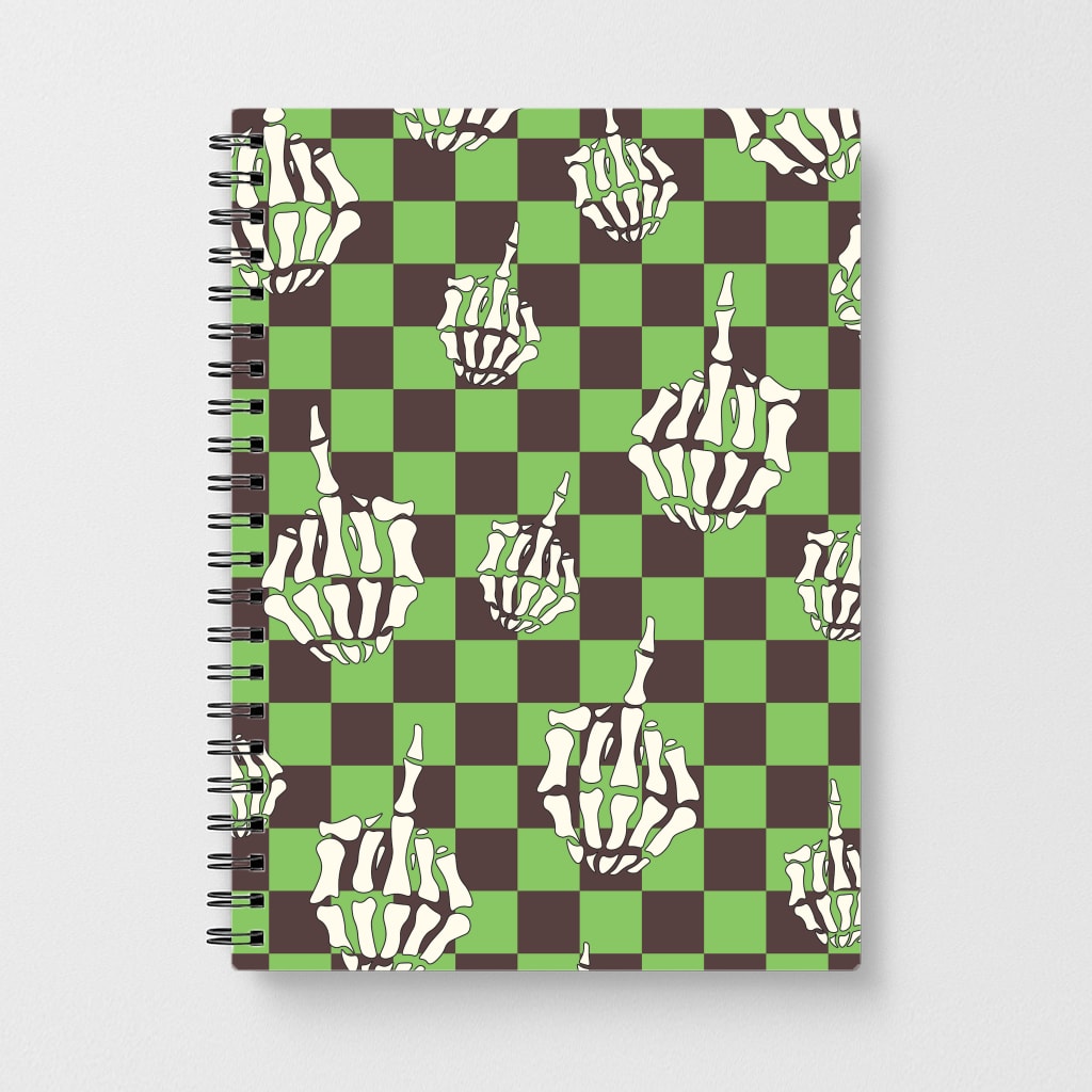 Green Middle Finger Notebook