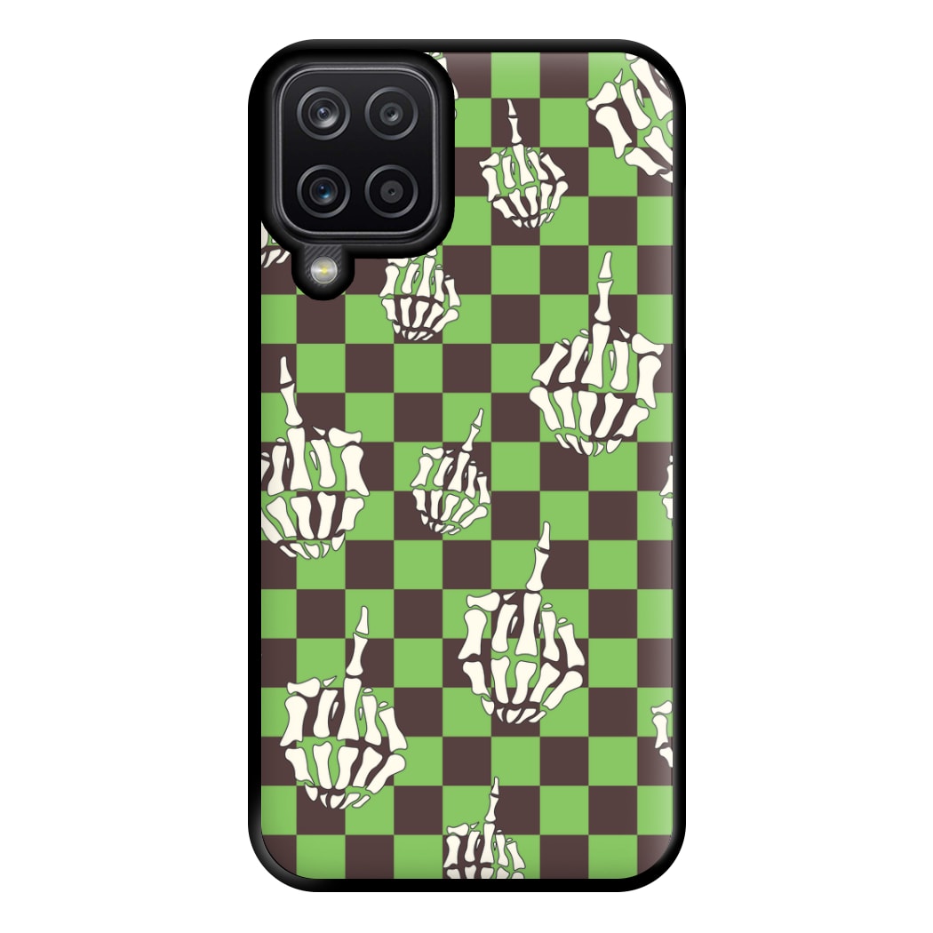 Green Middle Finger Phone Case for Galaxy A12