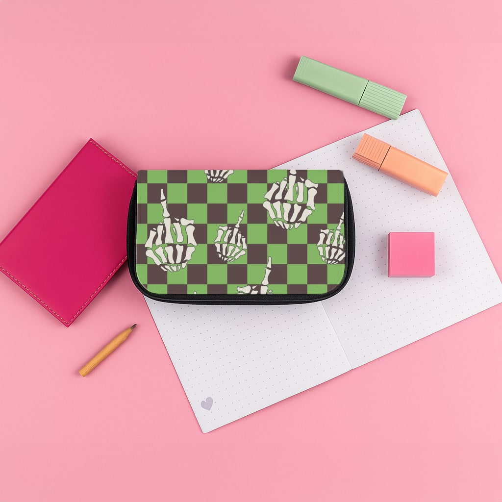 Green Middle Finger Pencil Case