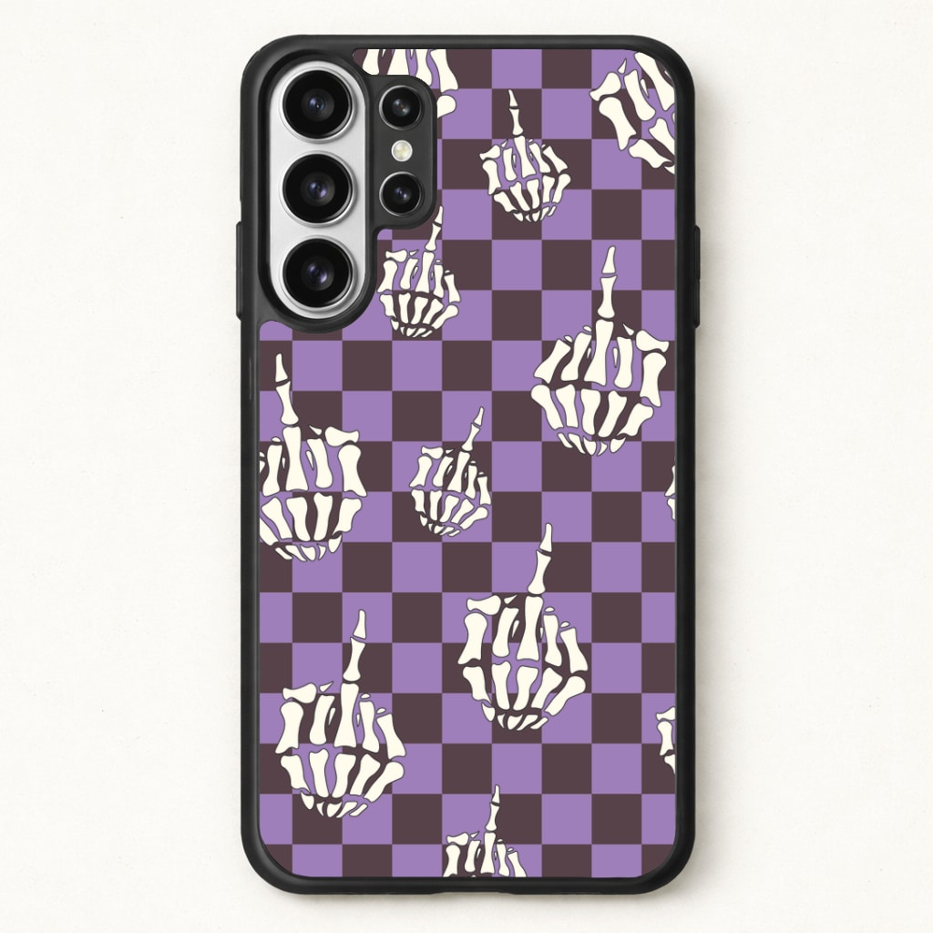 Purple Middle Finger Phone Case for Galaxy S26 Ultra