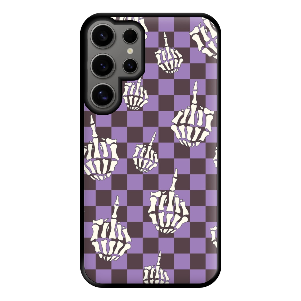 Purple Middle Finger Phone Case for Galaxy S24 Ultra