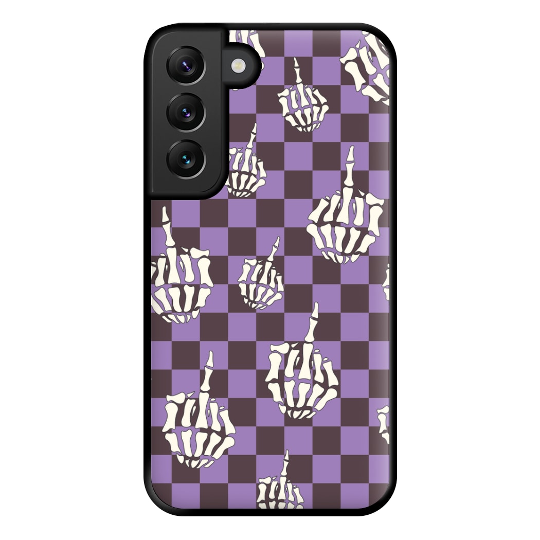 Purple Middle Finger Phone Case for Galaxy S22 Plus