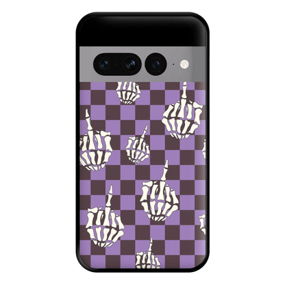 Purple Middle Finger Phone Case for Google Pixel 7 Pro