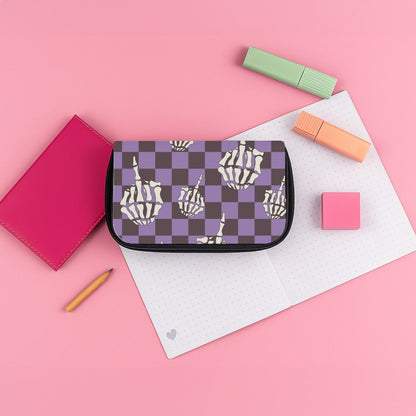 Purple Middle Finger Pencil Case