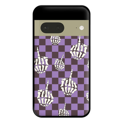 Purple Middle Finger Phone Case for Google Pixel 7a