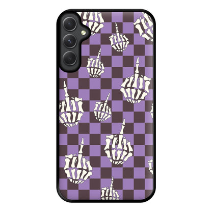 Purple Middle Finger Phone Case for Galaxy A14