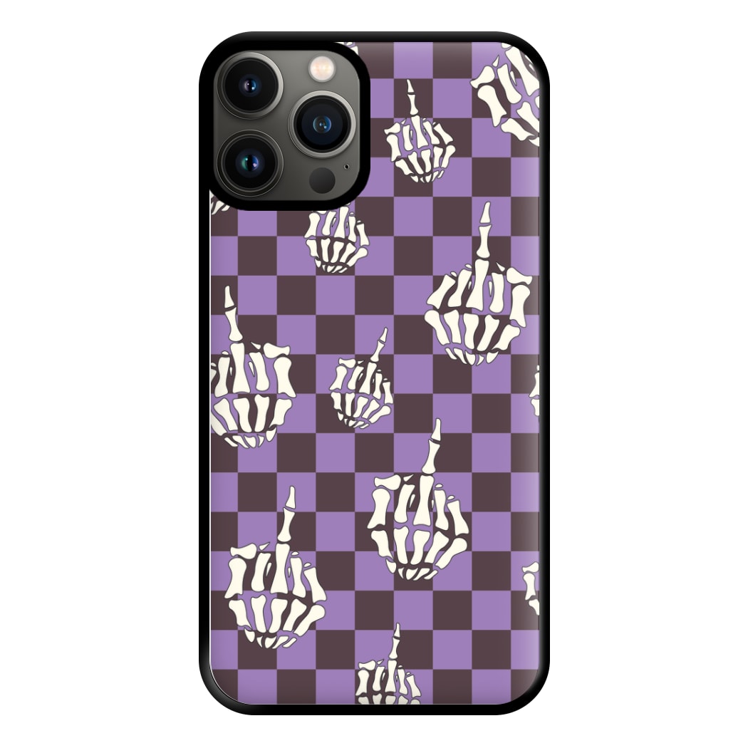 Purple Middle Finger Phone Case for iPhone 13 Pro Max