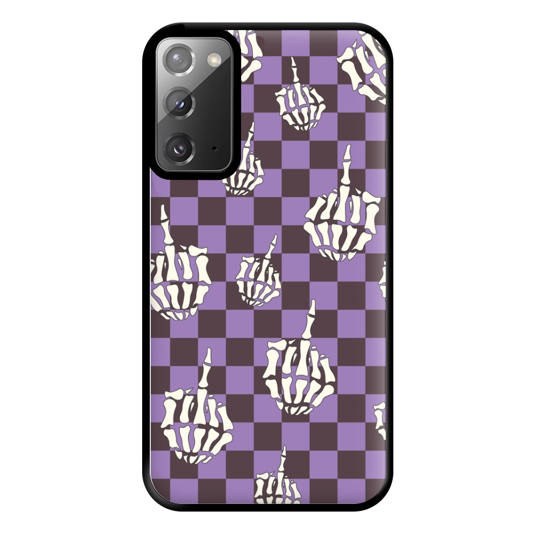 Purple Middle Finger Phone Case for Galaxy Note 20 Ultra