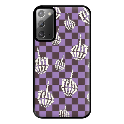 Purple Middle Finger Phone Case for Galaxy Note 20 Ultra