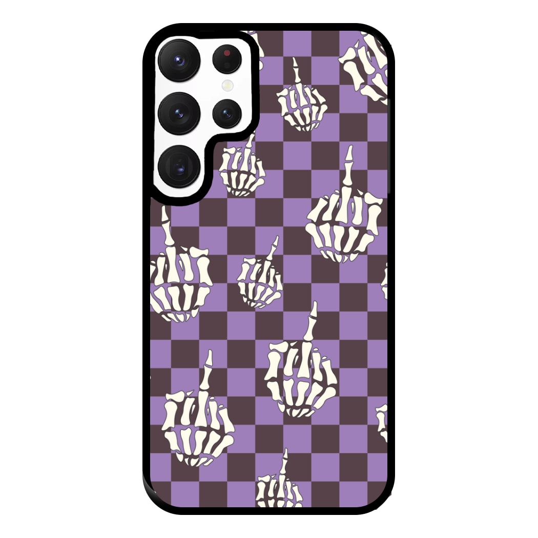 Purple Middle Finger Phone Case for Galaxy S22 Ultra