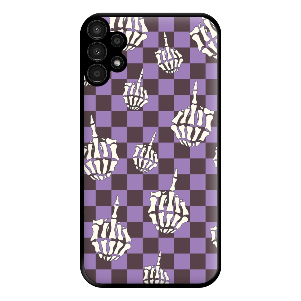 Purple Middle Finger Phone Case for Galaxy A13