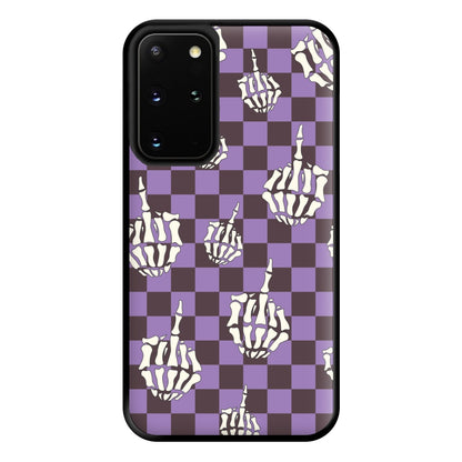 Purple Middle Finger Phone Case for Galaxy S20 Plus