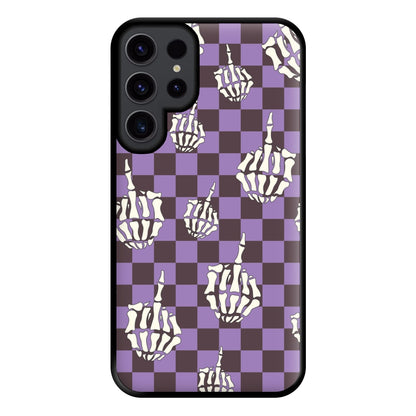 Purple Middle Finger Phone Case for Galaxy S23 Ultra