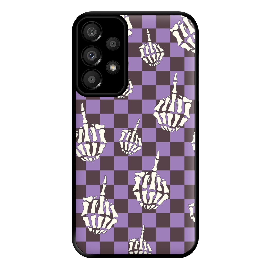 Purple Middle Finger Phone Case for Galaxy A33